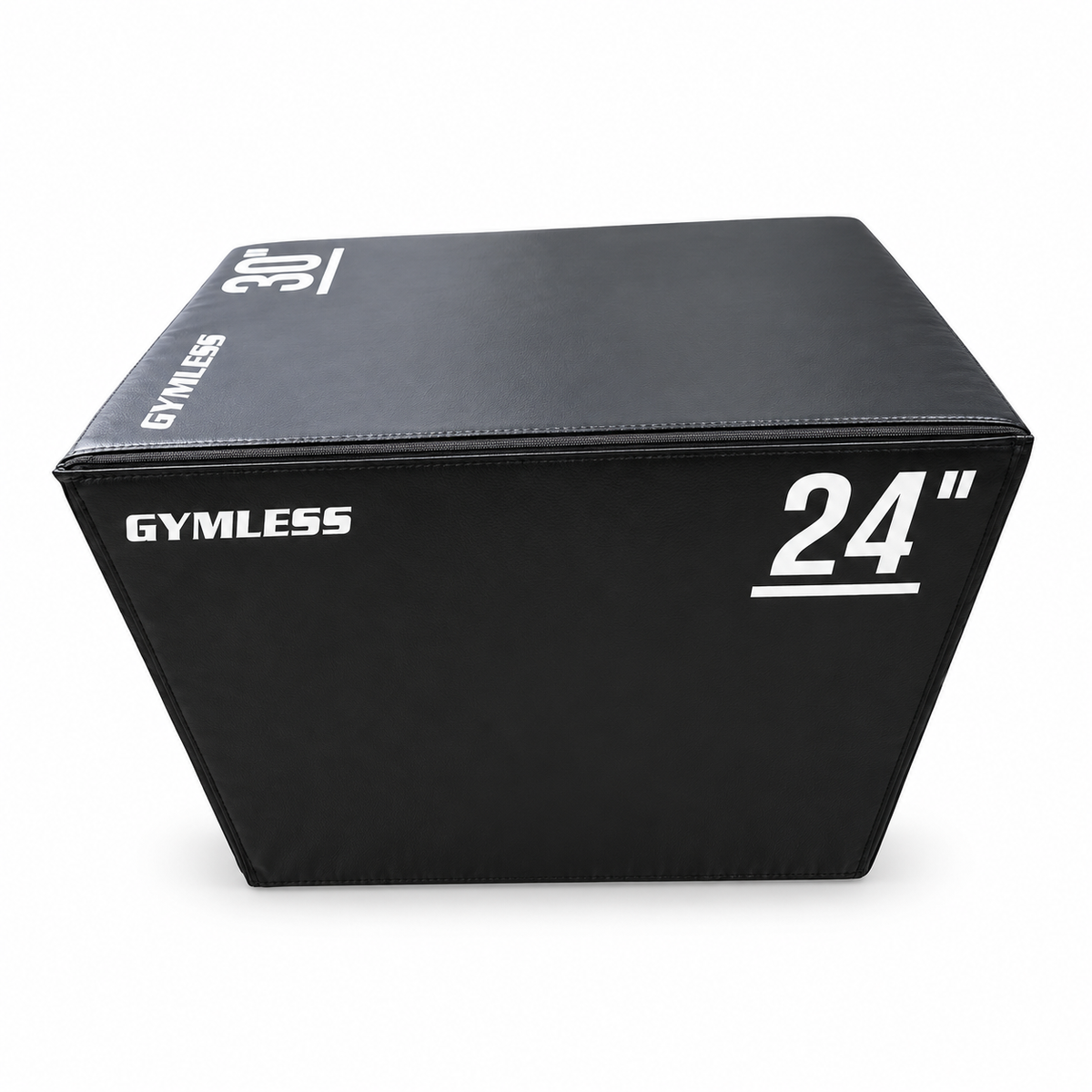 GYMLESS soft plyo box in the 24-inch orientation, with 30-inch marking on the top face