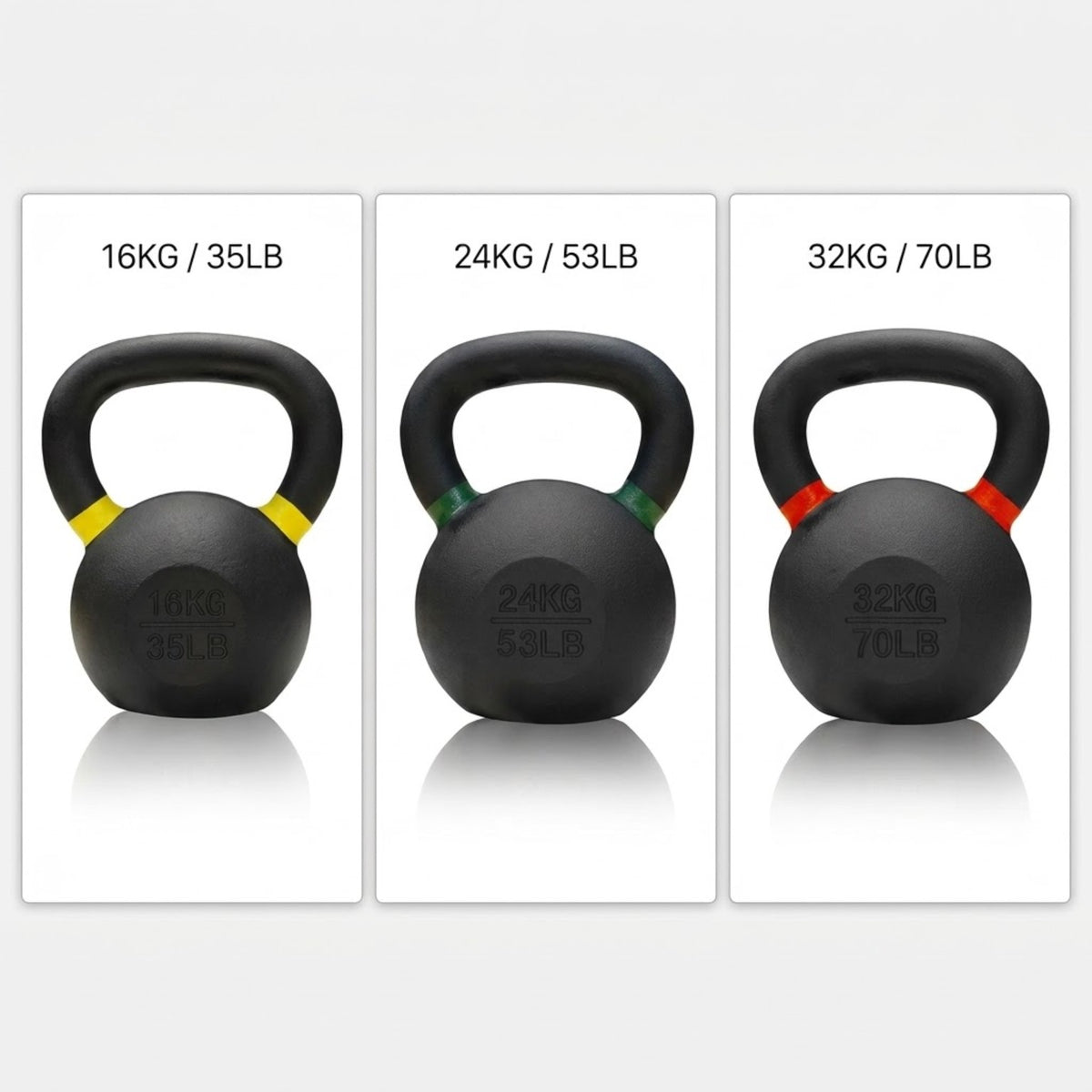 16kg 24kg and 32kg kettlebell weight guide for HYROX training