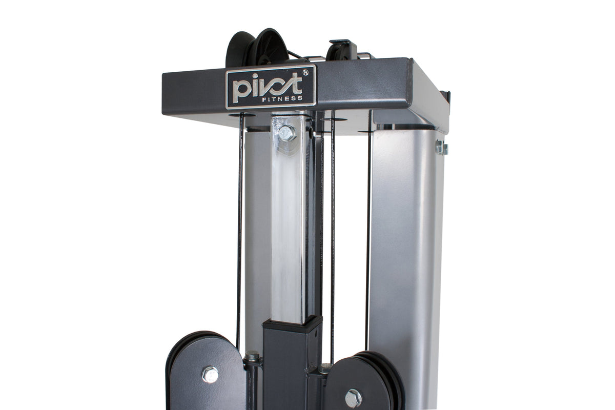 Pivot Fitness 816 wall mounted dual pulley cable machine. Standard product reference photo.