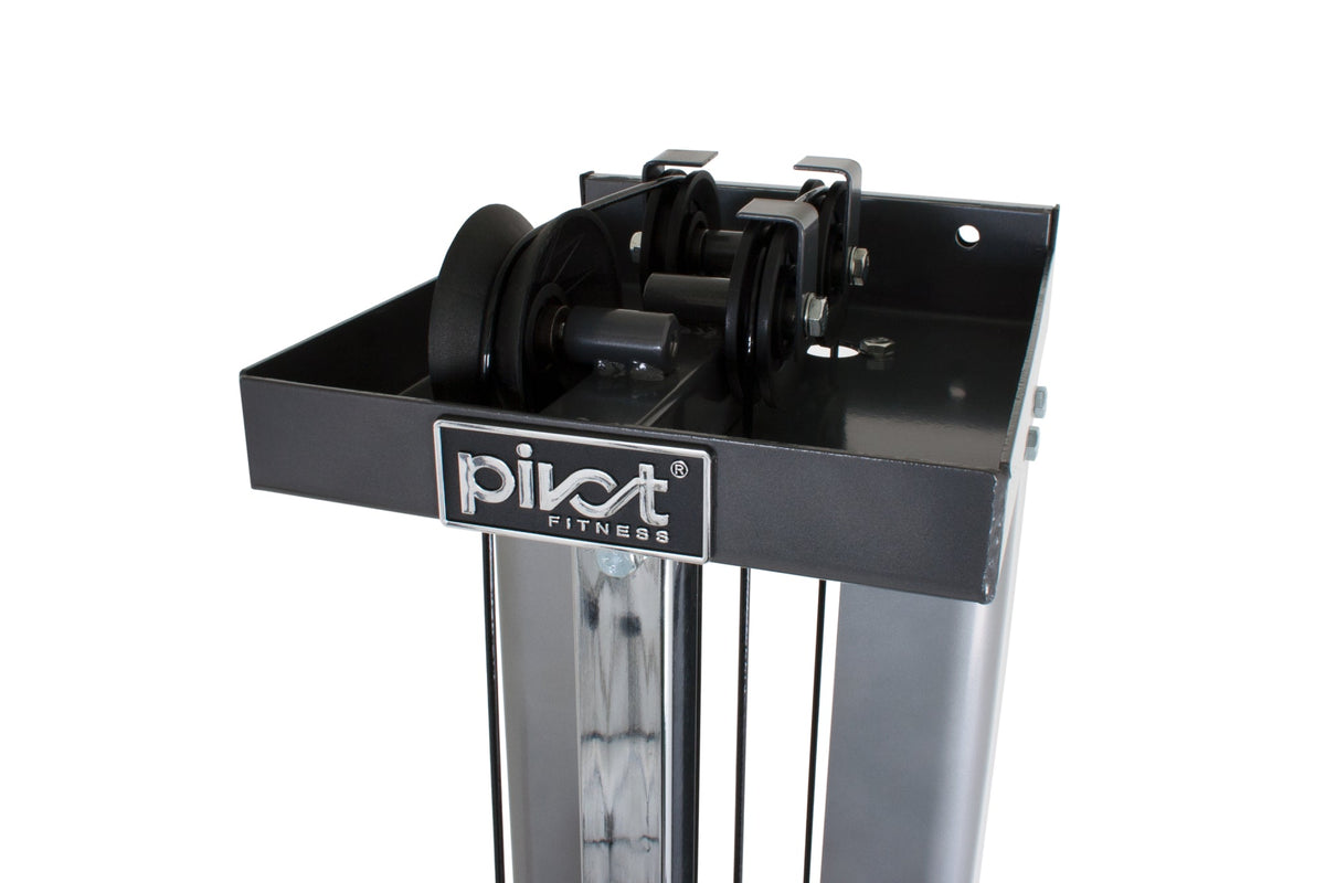 Pivot Fitness 816 wall mounted dual pulley cable machine. Standard product reference photo.