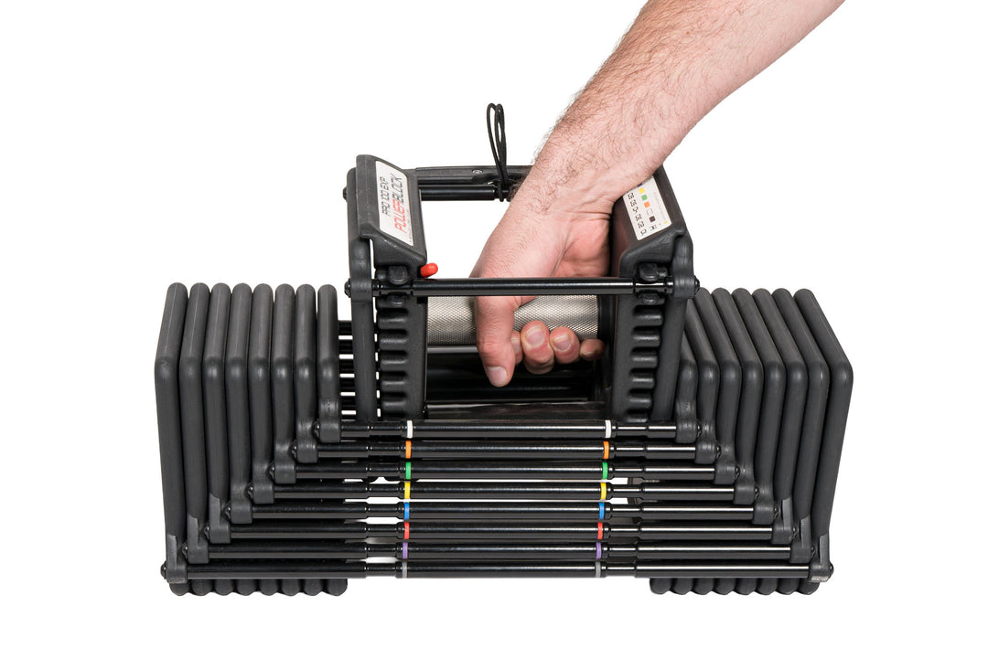 PowerBlock Pro 100 EXP stainless steel knurled grip