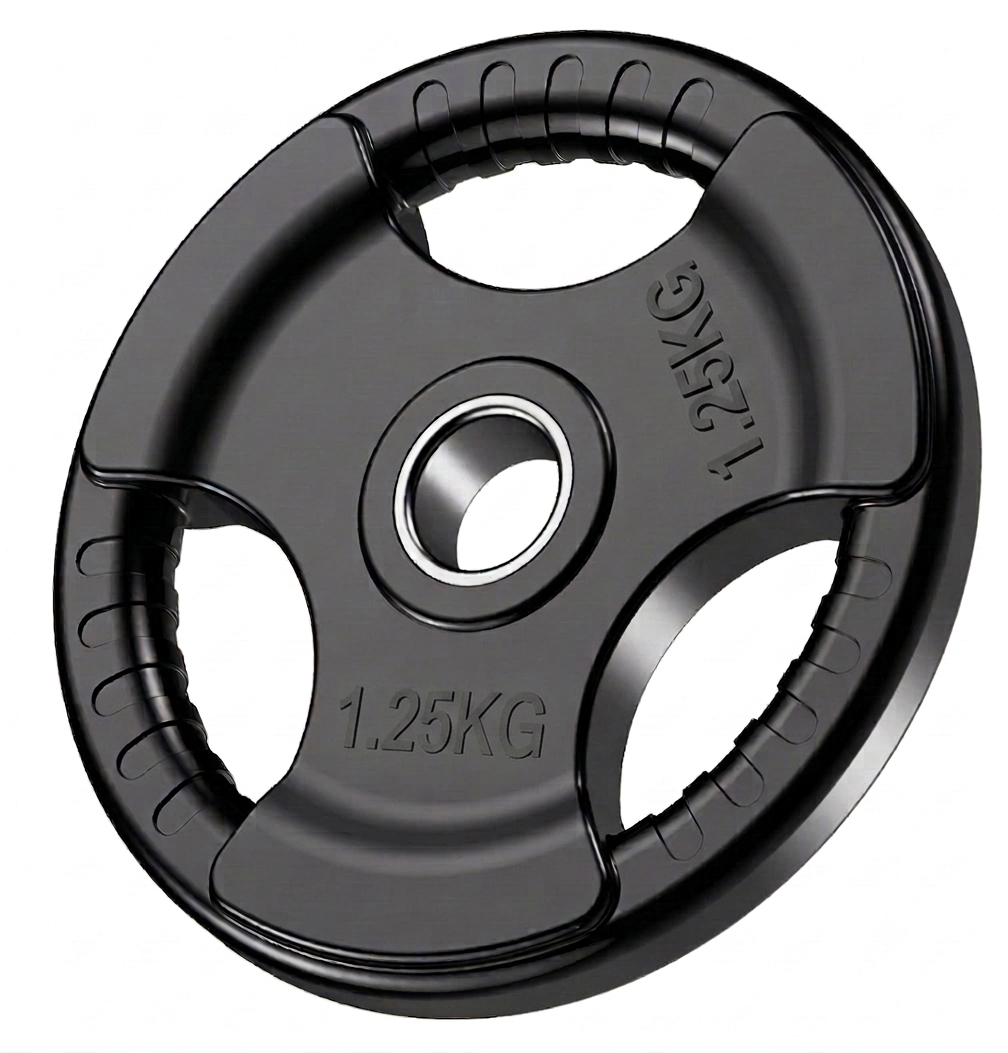 Gymless 1.25kg Olympic rubber-coated tri-grip weight plate
