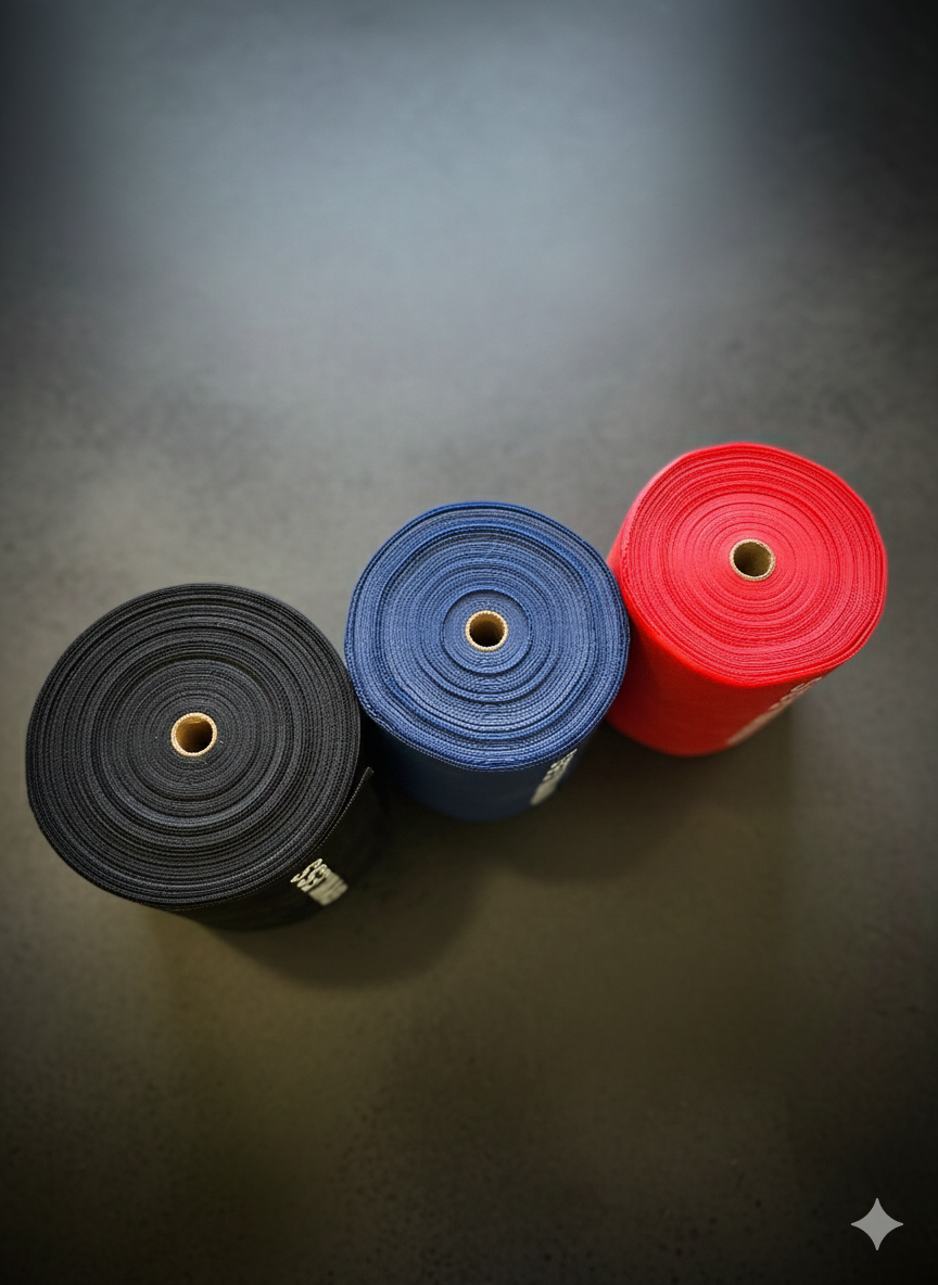 Gym Flat Resistance Bands – Commercial Grade (45m Rolls)