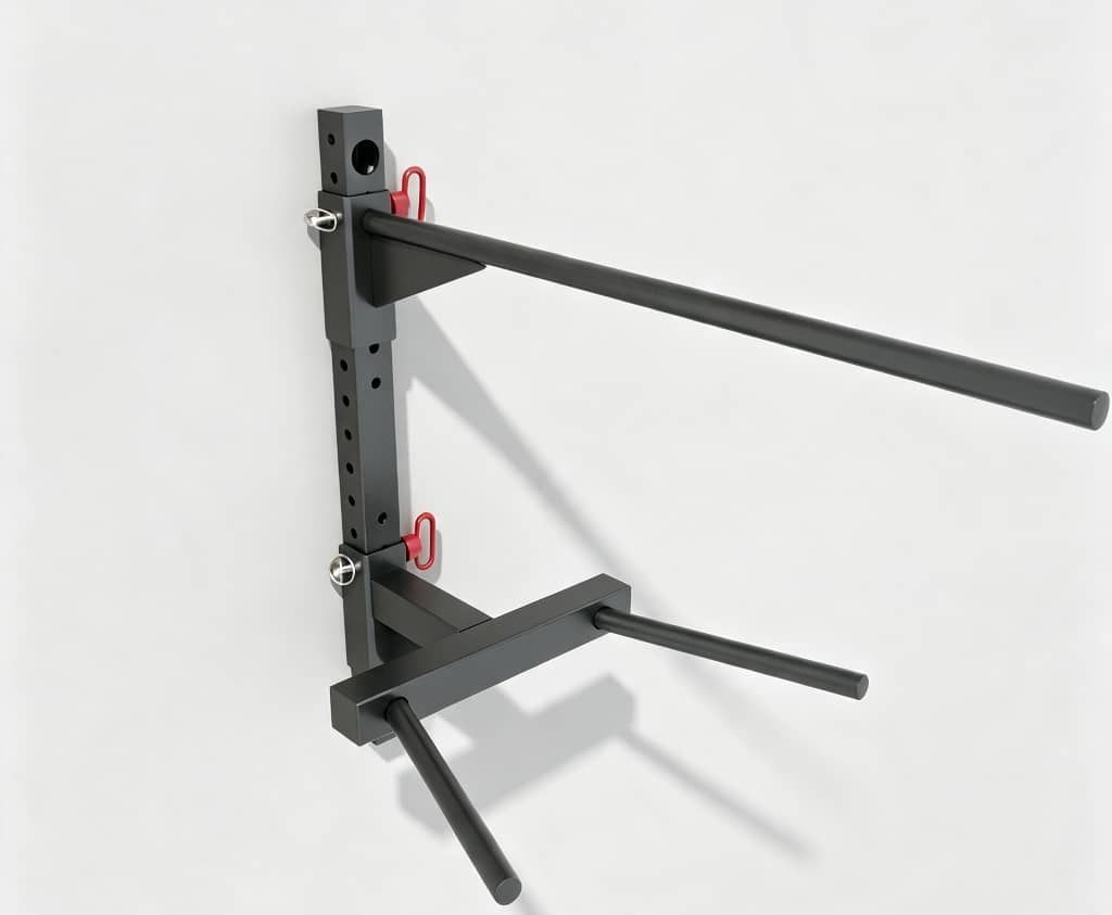 Wall Mounted Modular Training Strip with Pull-Up Bar & Dip Station