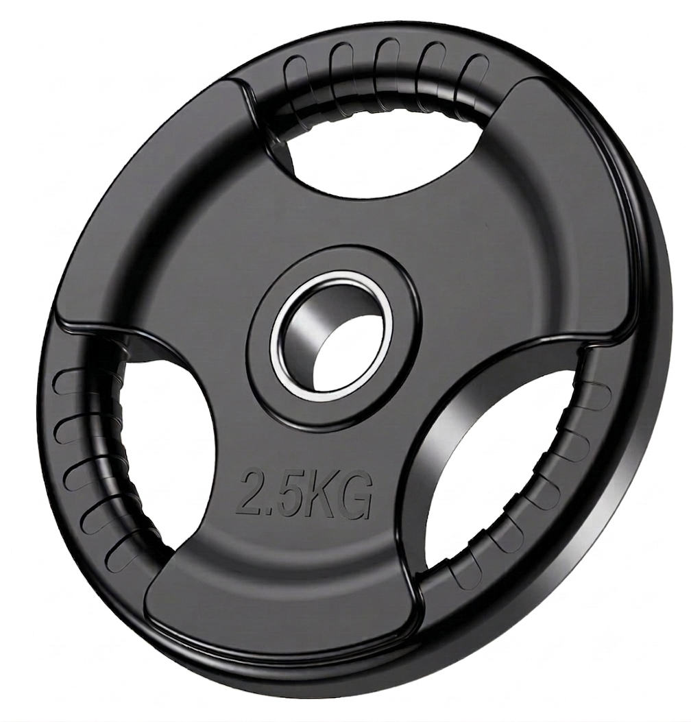 Gymless 2.5kg Olympic rubber-coated tri-grip weight plate
