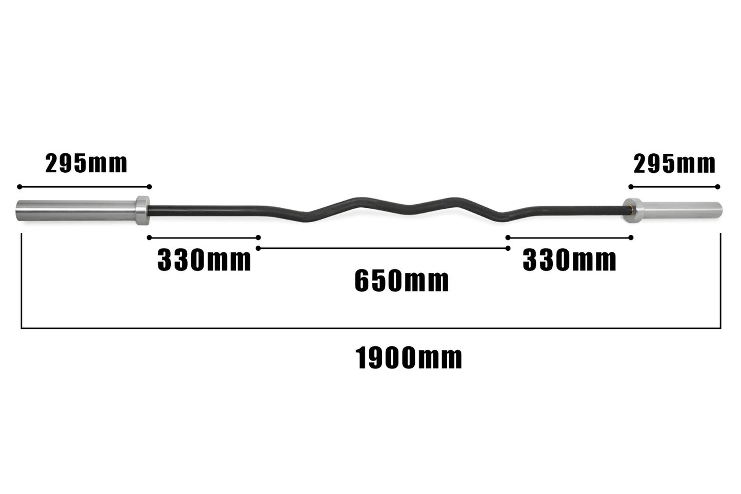 Rackable Olympic EZ Curl Bar – 190 cm | 15 kg | 700 lb Rated