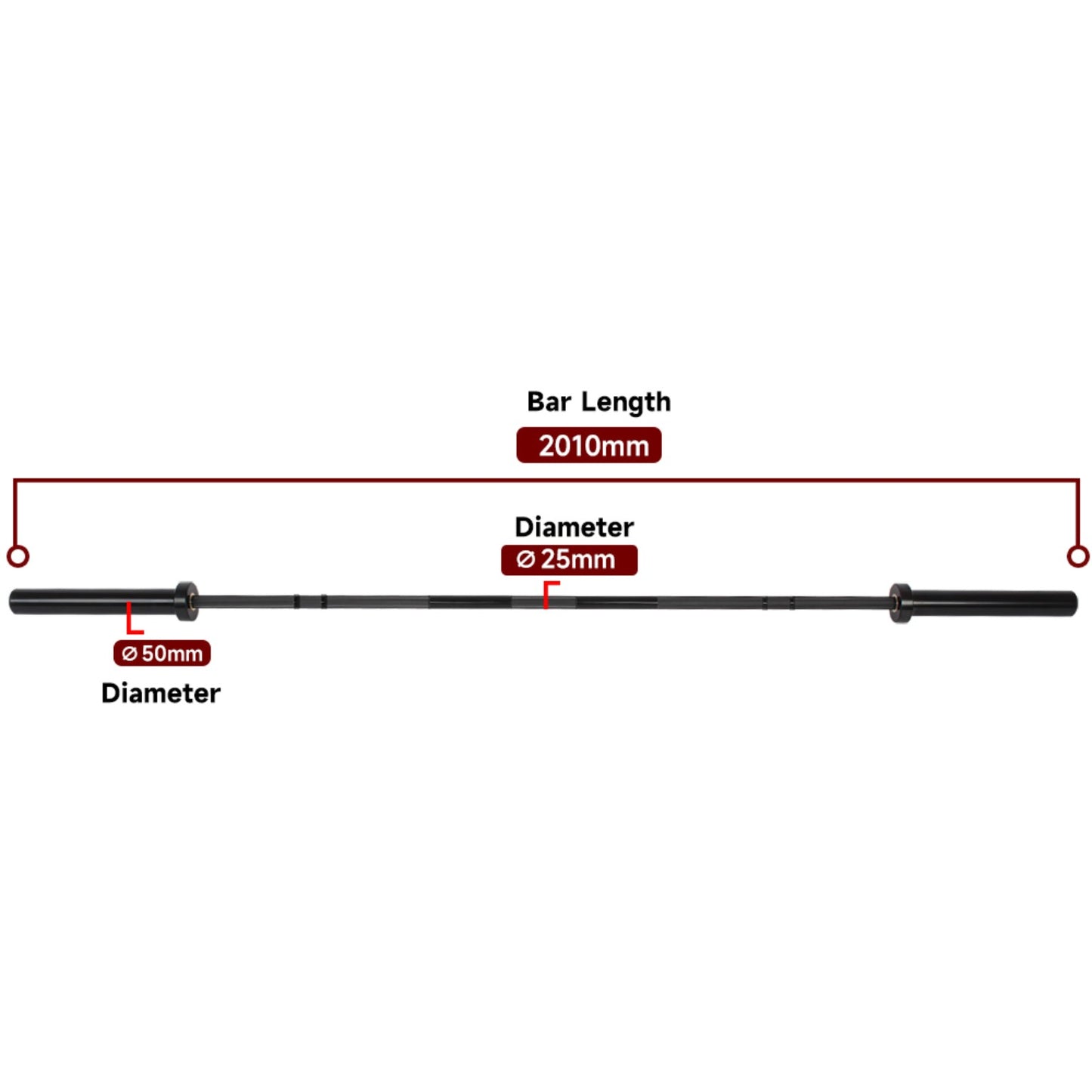 6.5ft Olympic Weightlifting Bar – 15kg