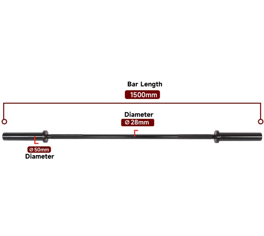GYMLESS 5ft Training Bar – 12kg / 400LB Rated
