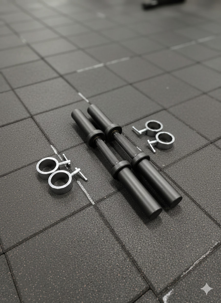 🏋️‍♂️ Olympic Dumbbell Handles (Pair) – Black Oxide Finish