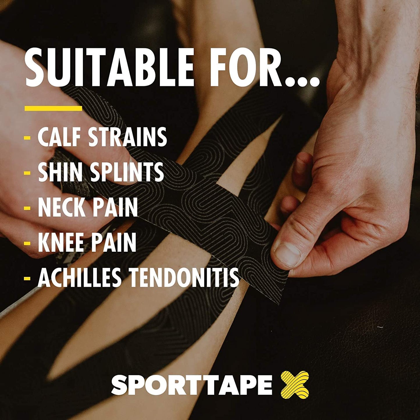 SPORTTAPE Extra Sticky Kinesiology Tape, 5cm x 5m