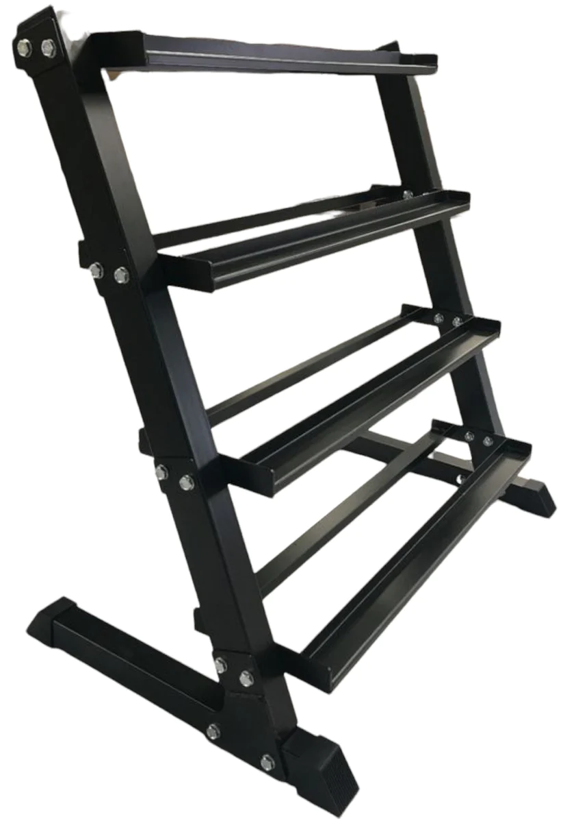 5-25 kg Hex Rubber Dumbells Pack + Dumbell Rack
