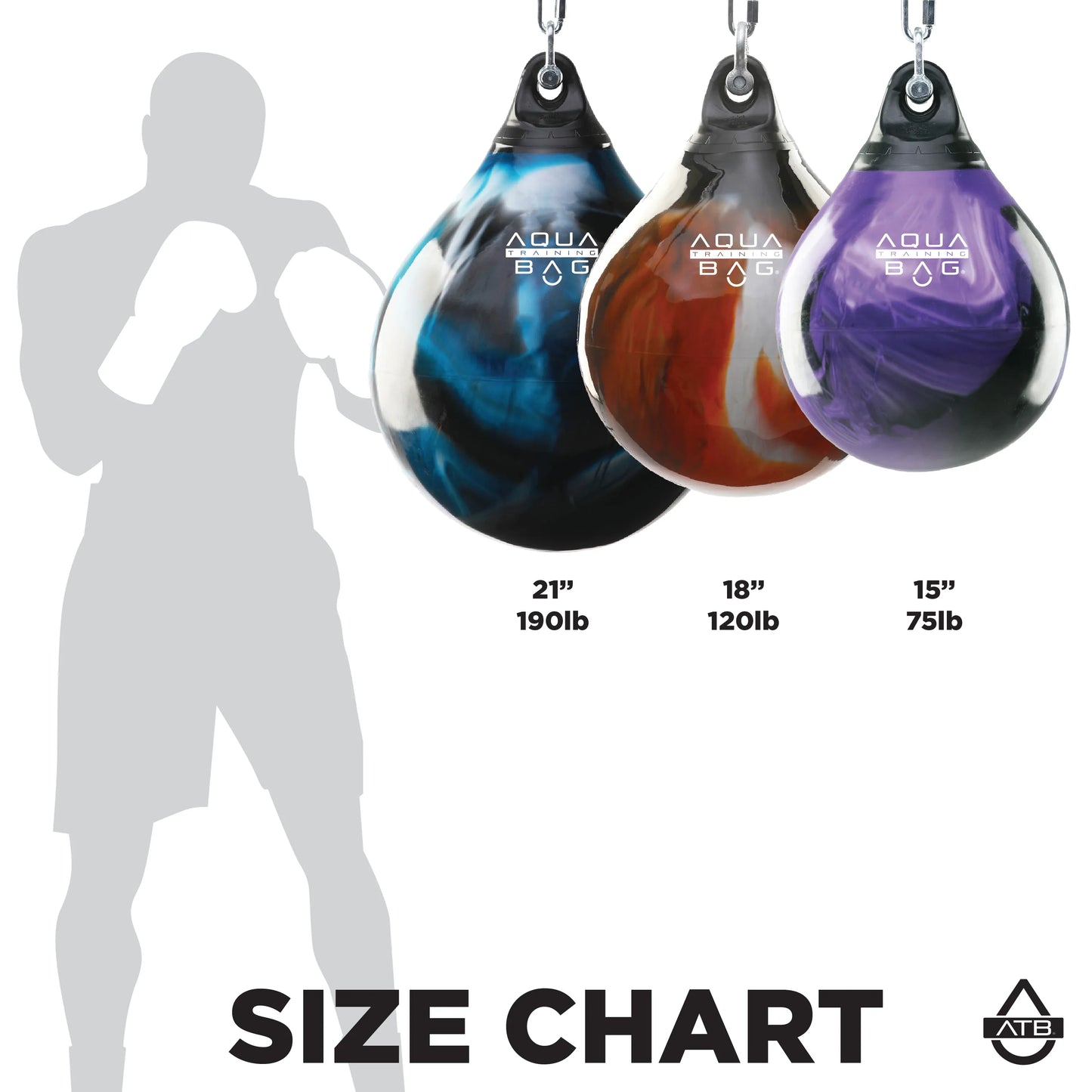 15" 75 lb. Aqua Punching Bag - Purple Crush - Gymless