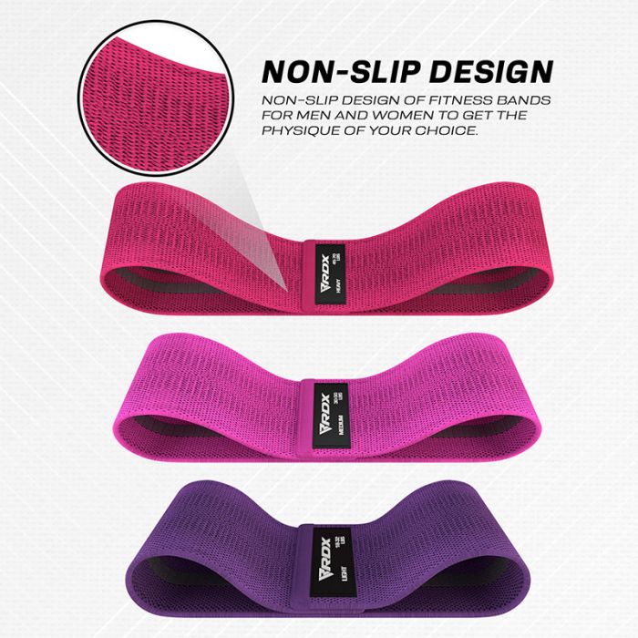 RDX CP HEAVY-DUTY FABRIC RESISTANCE TRAINING BANDS FOR FITNESS