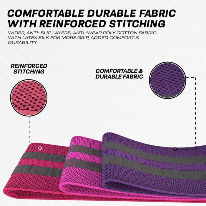 RDX CP HEAVY-DUTY FABRIC RESISTANCE TRAINING BANDS FOR FITNESS