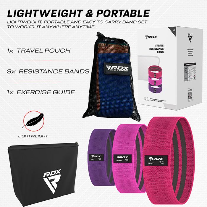 RDX CP HEAVY-DUTY FABRIC RESISTANCE TRAINING BANDS FOR FITNESS