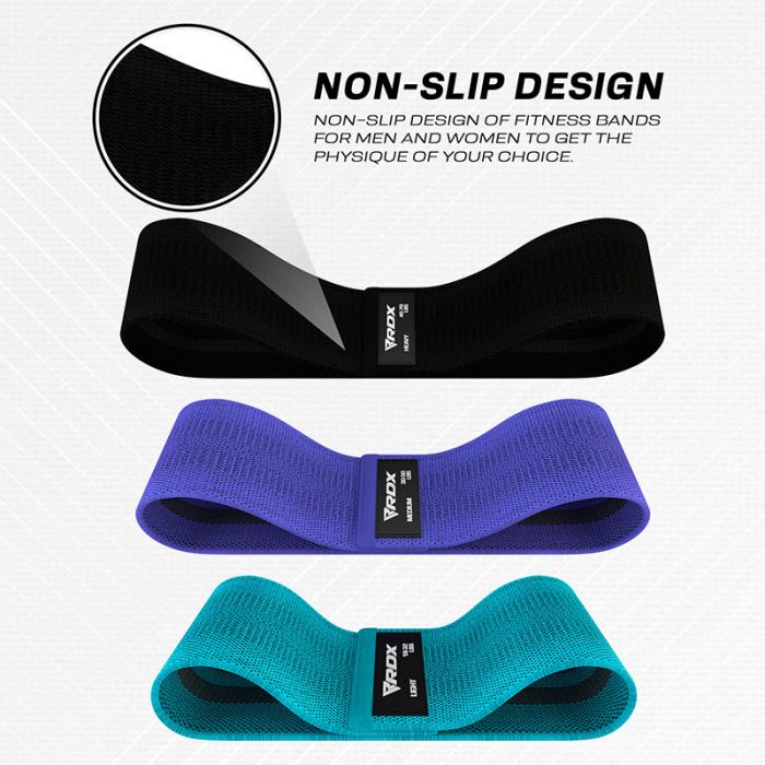 RDX CU HEAVY-DUTY FABRIC RESISTANCE TRAINING BANDS FOR FITNESS