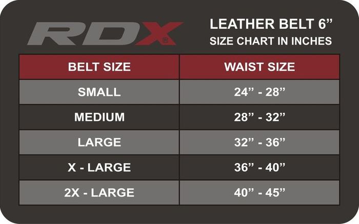 RDX Weight Lifting 6" Leather Belt Back Support Small