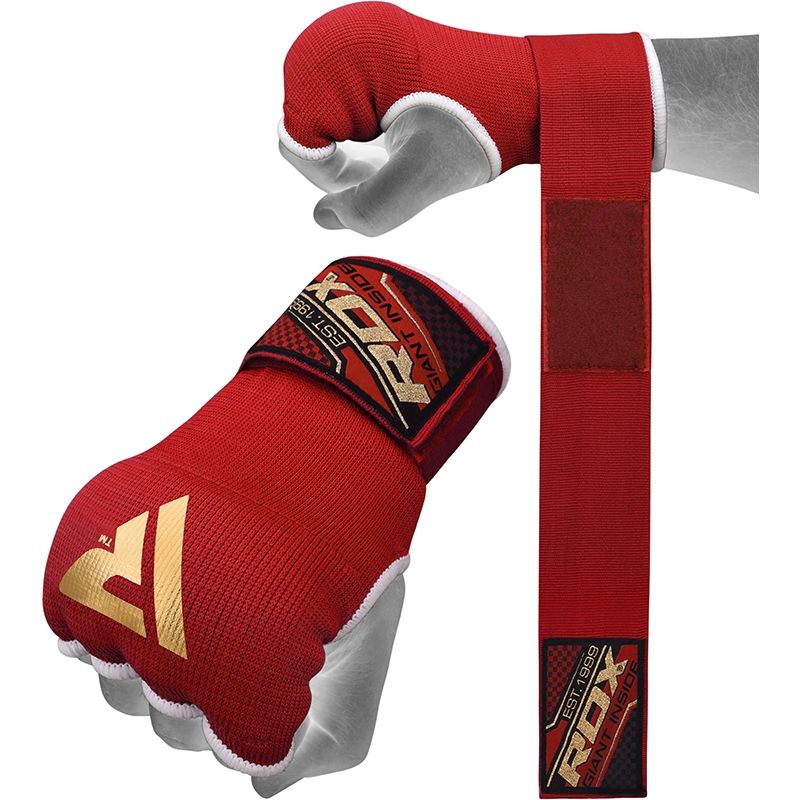 RDX SMALL RED HOSIERY GEL INNER GLOVES WITH WRIST STRAP
