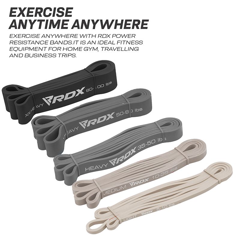 RDX MG 5-IN-1 PULL UP ASSIST & BODY STRETCHING BANDS FOR RESISTANCE TRAINING