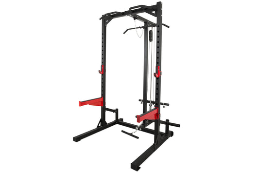Heavy Duty Half  Rack  HR3240 + Lat Pulldown attachment - Gymless