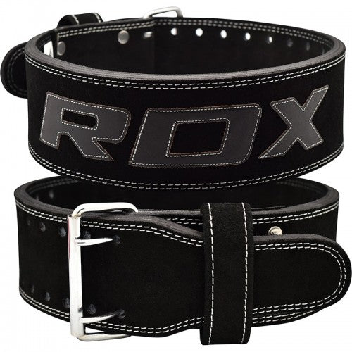 RDX Black Leather Powerlifting Belt Small